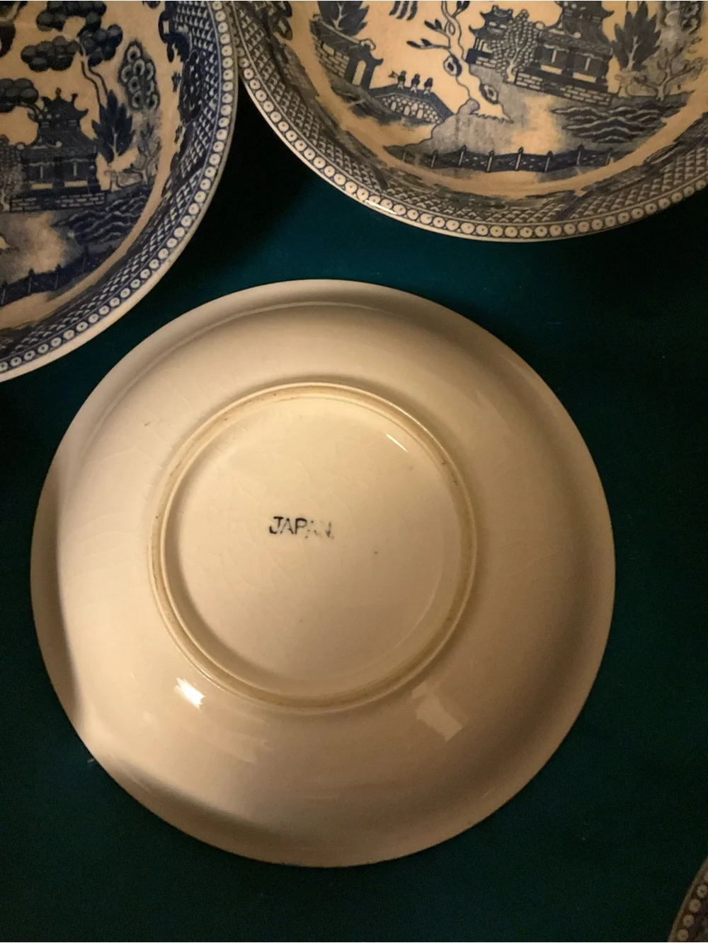 Antique 1950s Blue Willow Ware - Set of 8